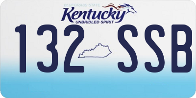 KY license plate 132SSB