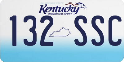 KY license plate 132SSC