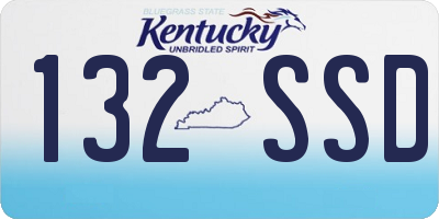 KY license plate 132SSD