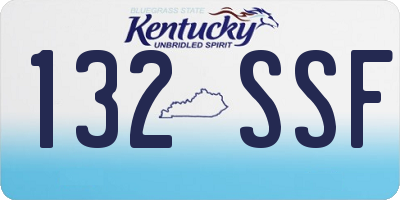 KY license plate 132SSF