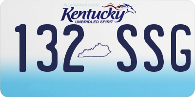 KY license plate 132SSG