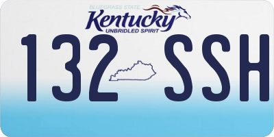 KY license plate 132SSH