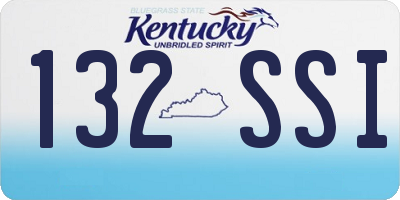KY license plate 132SSI