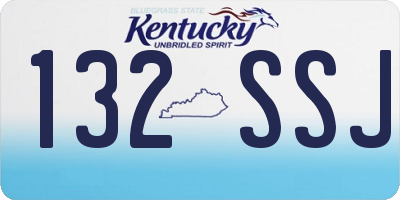 KY license plate 132SSJ