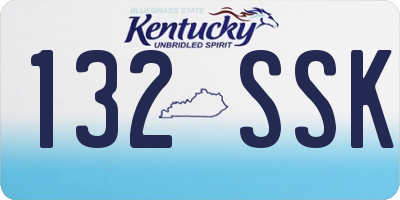 KY license plate 132SSK