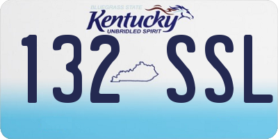 KY license plate 132SSL