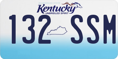KY license plate 132SSM