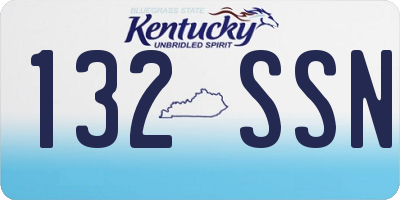 KY license plate 132SSN