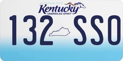 KY license plate 132SSO