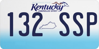 KY license plate 132SSP