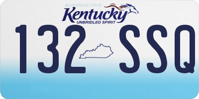 KY license plate 132SSQ