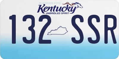 KY license plate 132SSR