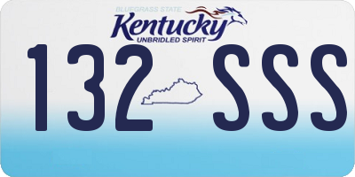 KY license plate 132SSS