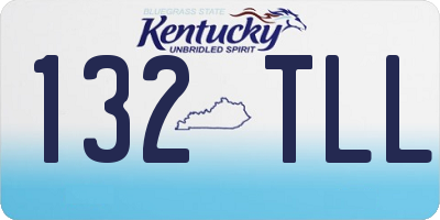 KY license plate 132TLL
