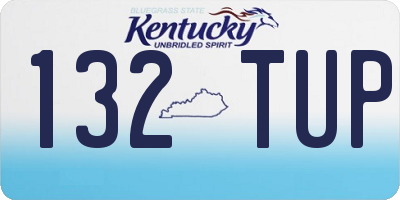 KY license plate 132TUP
