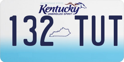 KY license plate 132TUT