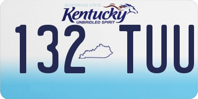 KY license plate 132TUU