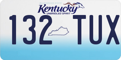 KY license plate 132TUX