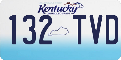 KY license plate 132TVD