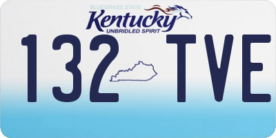 KY license plate 132TVE