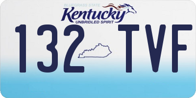 KY license plate 132TVF