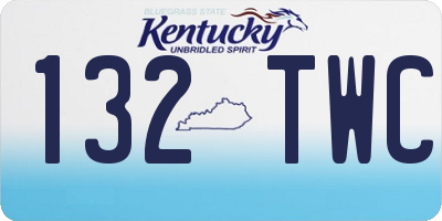 KY license plate 132TWC