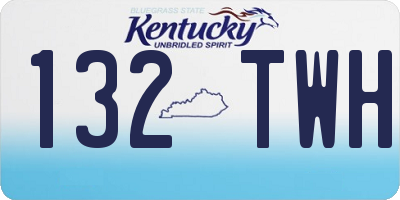 KY license plate 132TWH