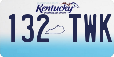 KY license plate 132TWK