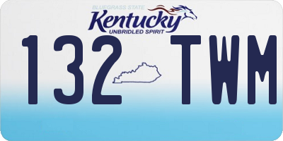 KY license plate 132TWM