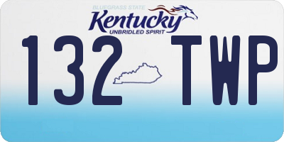 KY license plate 132TWP