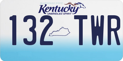 KY license plate 132TWR