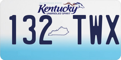 KY license plate 132TWX