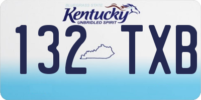 KY license plate 132TXB