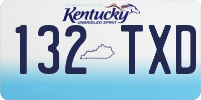 KY license plate 132TXD