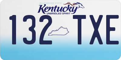 KY license plate 132TXE