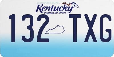 KY license plate 132TXG