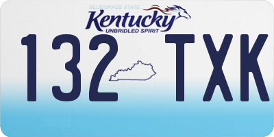 KY license plate 132TXK
