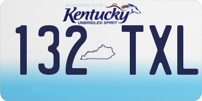 KY license plate 132TXL