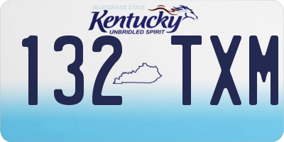 KY license plate 132TXM