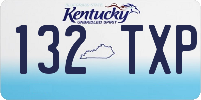 KY license plate 132TXP