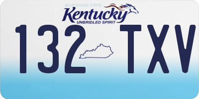KY license plate 132TXV