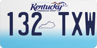KY license plate 132TXW