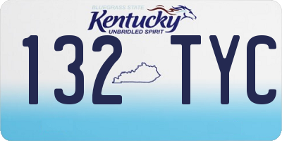 KY license plate 132TYC