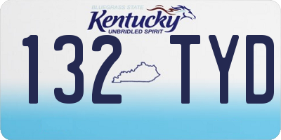 KY license plate 132TYD