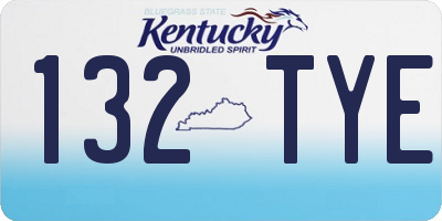 KY license plate 132TYE