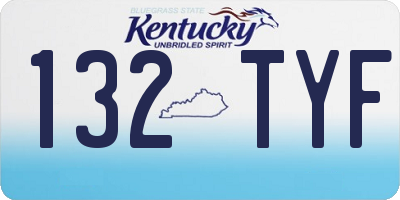 KY license plate 132TYF