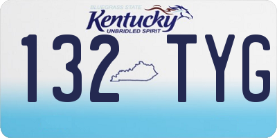 KY license plate 132TYG