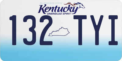 KY license plate 132TYI