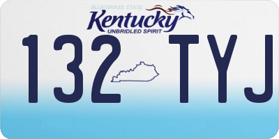 KY license plate 132TYJ