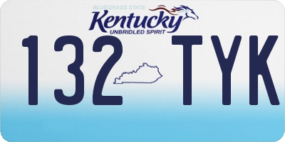 KY license plate 132TYK